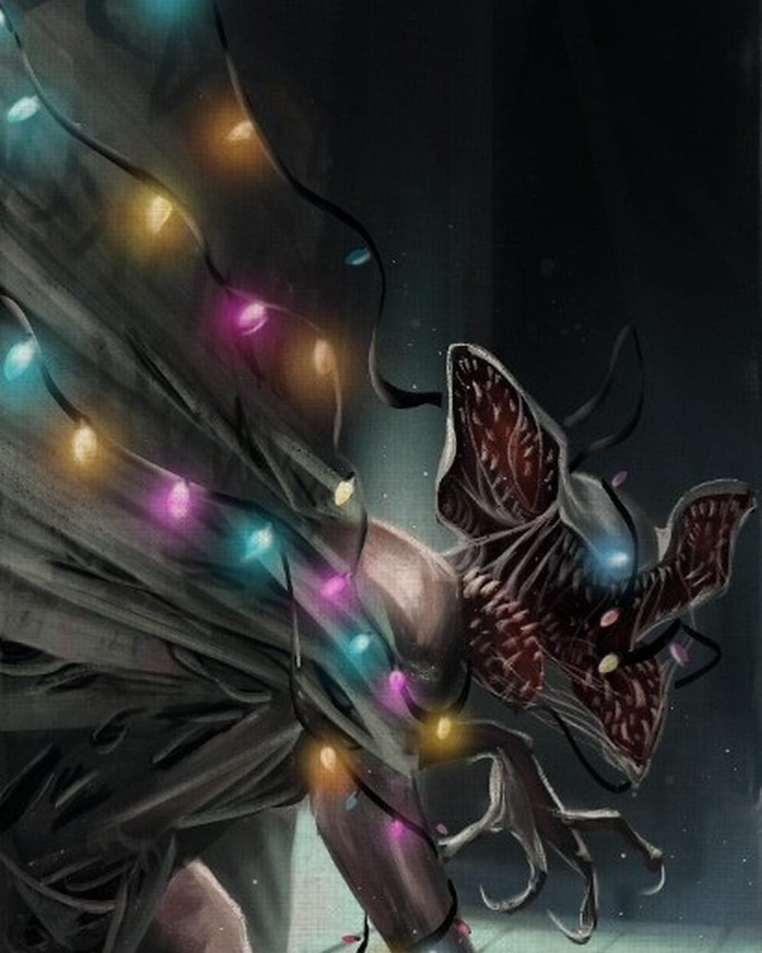 Desenho digital do Demogorgon (Stranger Things)